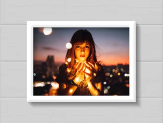 The girl with light